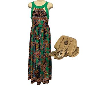 Gorgeous Bright Green Maxi Dress Sz.